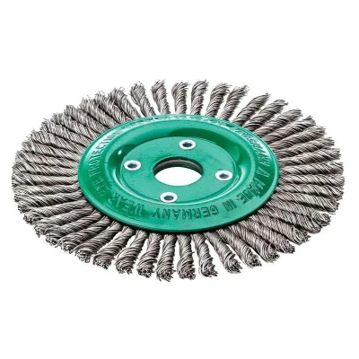 Image of Lessmann Pipeline Brush 48 Knots 178 x 22.2mm Bore Stainless Steel Wire LES47580148