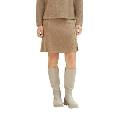 Image of TOM TAILOR Women&#039;s 1039279 Skirt, 33962 Doeskin Melange, 12