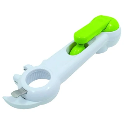 Image of Aidapt Plastic Multi use Tin Opener Designed for Users with Limited Dexterity, Arthritis or Weakened Grip. Great Kitchen Tool. No More Broken Fingernails. Open Tins, Jars, Bottle Lids and Cans.
