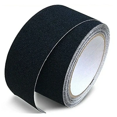 Image of BJ SHOP Safety Tape, Anti Slip Tape High Traction Strong Grip Abrasive Residue Free Adhesive Steps for Indoor &amp; Outdoor 50mmX5m