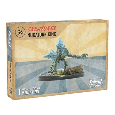 Image of Fallout: Wasteland Warfare Creatures Nukalurk King RPG Unpainted Resin Figure, 32mm Miniature W/ 50mm Scenic Base, Nuka World