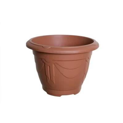 Image of Whitefurze 24cm Venetian Round Planter, Terracotta