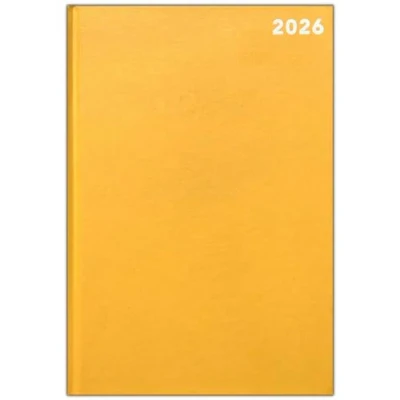 Image of 2025 Diary A4 / A5 A6 Page A Day Desk And Week To View Pastel Colour Diaries Organiser For Student, Teacher, Home, Office, Business Year Planner (Yellow, View)