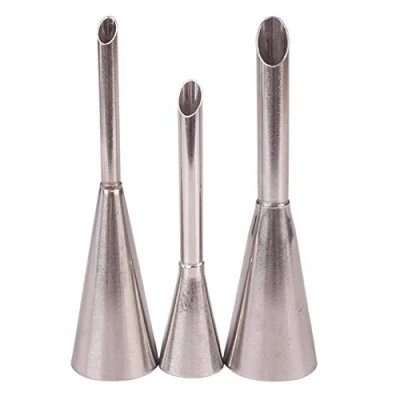 Image of Brussel 3Pcs Stainless Steel Cream Icing Piping Nozzle Tip Cake Decorating Mouth Puffs Pastry Baking Random