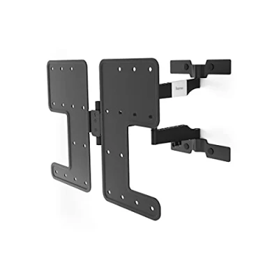 Image of Hama TV Wall Mount 32 65 Inches (TV Swivelling, Tilting, Extendable, Low Distance 2.5 cm, up to VESA 400 x 300 for OLED TVs, Includes Fischer Dowels, Load Capacity 30 kg) Black