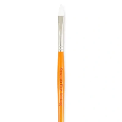 Image of Snazaroo 1192040 Yellow Medium Flat Brush 1 Pc, Orange, Unit