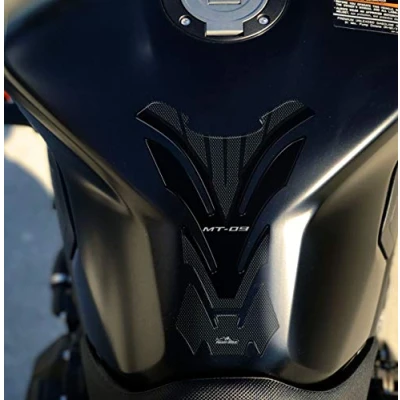 Image of Resin Bike Motorcycle 3D Stickers Compatible with Yamaha MT 09 2017 2020. Tank Protector Protection from Bumps and Scratches. Carbon Fiber Effect Gadget Moto