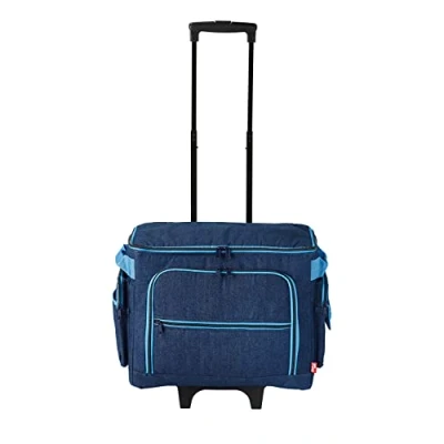 Image of Prym Sewing Machine Trolley, Synthetic Material, Jeans,44 x 22 36 cm