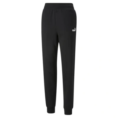 Image of Puma ESS+ Embroidery High Waist Pants FL cl Black