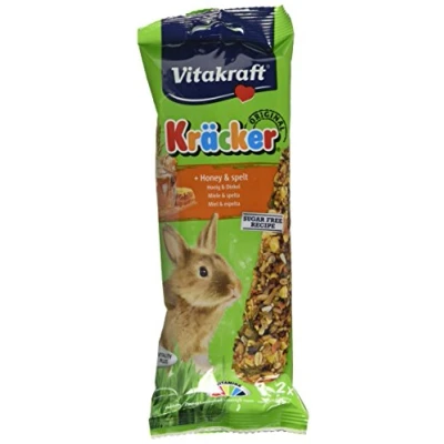 Image of Vitakraft Kracker Rabbit Small Animal Food Honey Spelt, Pack of 5