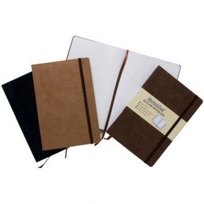 Image of Tiger notables A5 plain notebook with suede effect cover