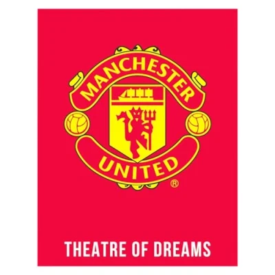 Image of Character World Manchester United Bedroom Rug Set, Crest Design Football Official Merchandise 70x90 cm