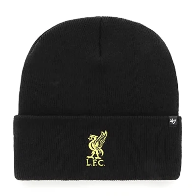 Image of 47 FC Liverpool Black Gold EPL Haymaker Cuff Knit Beanie One Size