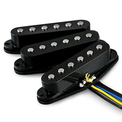 Image of VANSON &#039;Classic Pro&#039; Alnico V Black Single Coil Pickups SET (Bridge, Middle, Neck) for Strat Guitars (Black)