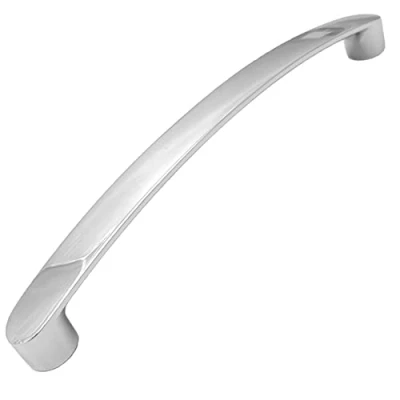 Image of Decoranddecor Bow Polished Chrome Kitchen Bathroom Bedroom Cabinet Door Knobs Drawer Furniture Handles (224mm Hole Center, Chrome)