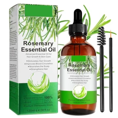 Image of RSGRTRosemary Oil for Hair Growth 120ml Organic Rosemary Loss Treatment, Skin Care, Pure Essential