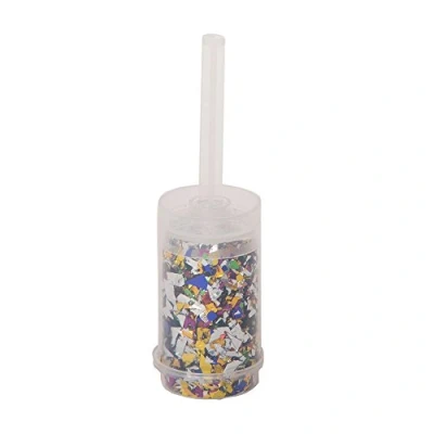 Image of Multicolor Foil Confetti Push Popper 1 Piece Easy to Use &amp; Biodegradable, Perfect for Celebrations Parties