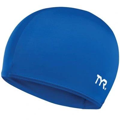 Image of TYR Latest Designed Long Hair Silicone Swim Cap, Keeps Clean with Ear Protector,Waterproof Swimming Cap for Adult, Woman and Men (Royal)