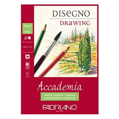 Image of Fabriano Accademi Dess Drawing Paper A5 14.8 x 21 cm White
