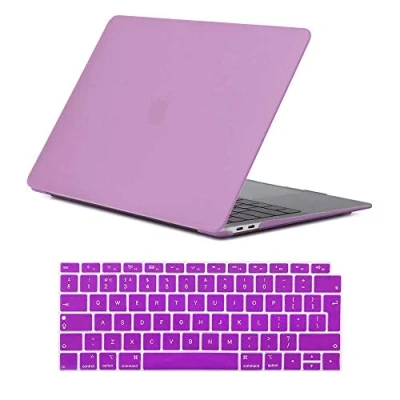 Image of FINDING Case 2018 MacBook Air A1932 13 inch with Touch Bar ID Retina BUNDLE 2 in 1 13.3 Rubberized matte hard + UK/EU layout Silicone Keyboard Cover (lilac)