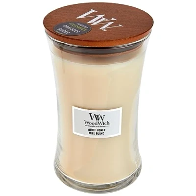 Image of WoodWick Scented Candle Large White Honey 18 cm / ø 10