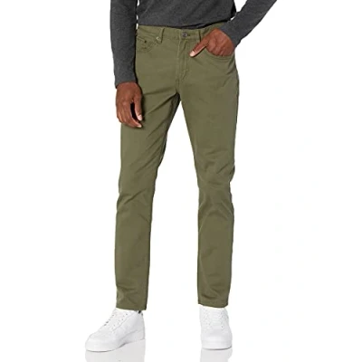 Image of Amazon Essentials Men&#039;s Slim Fit 5 Pocket Stretch Twill Trousers, Olive, 31W / 30L