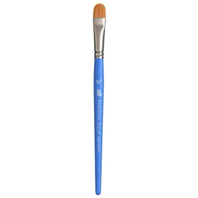 Image of Princeton Art &amp; Brush Select Bristle and Synthetic Lunar Blender 1/2 inch Width, Wood, Blue, Size