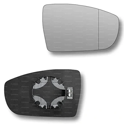 Image of Less4spares Replacement Wing Mirror Glass Right Compatible with Ford EcoSport 2012 2022 CLIP ON Driver Off side Heated Blind Spot