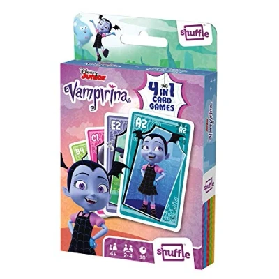 Image of Shuffle Vampirina Card Games For Kids 4 in 1 Snap, Pairs, Happy Families &amp; Action Game, Great Gift Aged 4+