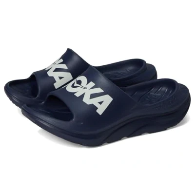 Image of Hoka Ora Athletic Slide Size 4 Unisex Blue Recovery Shoe for Ultimate Comfort