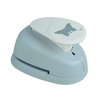 Image of Rayher Paper Craft Punch with Butterfly Design, Lever for Card Making and Scrapbooking, 5.08cm, 2&quot;, 89859000