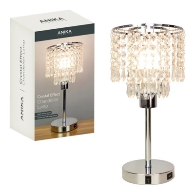 Image of Anika Crystal Chandelier Table Lamp
