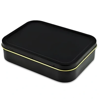 Image of GTR Prestige Giftware Smoking Accessories Black Tobacco or Storage Tin