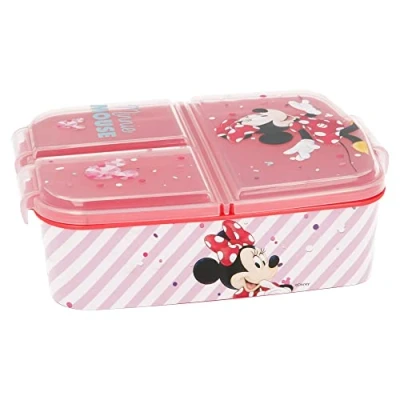 Image of Stor Minnie Disney Kids Children’s 3 Compartment Sandwich Lunch Box