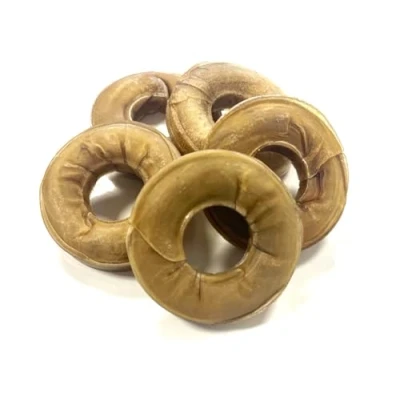 Image of Rawhide Ring 3 Inch x 10 Natural Dog Treats LOD3