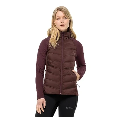 Image of Jack Wolfskin Women&#039;s Tasman Down Hybrid W Jacket, Dark Maroon, S