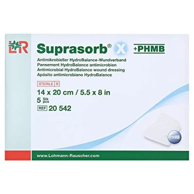 Image of Suprasorb x and PHMB Antimicrobial HydroBalance Wound Dressing, 20 14 cm