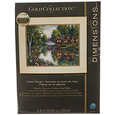 Image of Dimensions Cabin Fever, Cotton, Gold