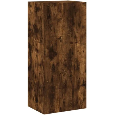 Image of vidaXL TV Wall Cabinet Smoked Oak 40.5x30x90 cm Engineered Wood