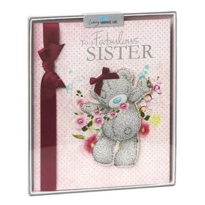 Image of Me To You Sister Birthday Bear Handmade Boxed Card