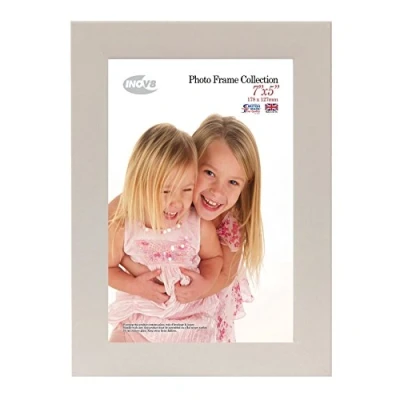Image of Inov8 Framing PFVS SOGR 75 British Made Traditional Picture/Photo Frame, Soft Grey, 7x5 inch
