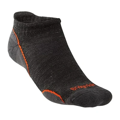 Image of Bridgedale HIKE Ultralight T2 Merino Performance Low Men&#039;s Large Anthracite / Orange