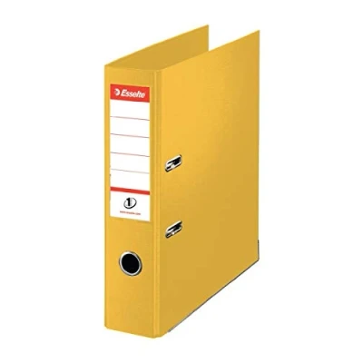 Image of Esselte No.1 A4 Plastic Lever Arch File 50mm Yellow Pack of 10