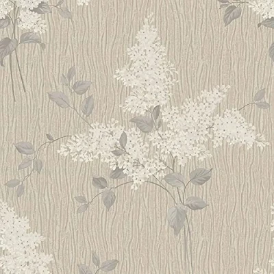 Image of Belgravia Decor Tiffany Fiore Beige Ground Wallpaper GB41320 Italian Vinyl