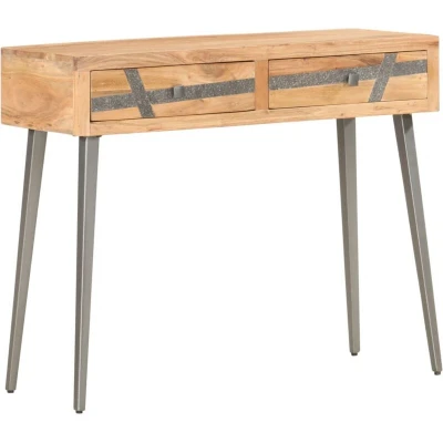 Image of vidaXL Console Table 90x30x75 cm Solid Acacia Wood