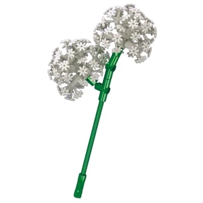 Image of Paper Brush Flower Building Blocks Set Make Your Own Bouquet Faux Plant Bricks Toy Kits for Kids 6+ and Adults