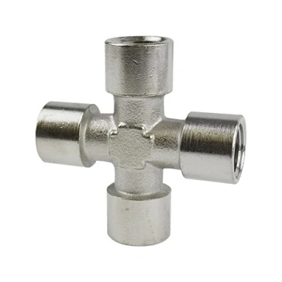 Image of 1/8&quot; BSP Cross Fitting Female Thread Manifold Air/Hydraulic FT074