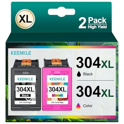 Image of 304XL High Yield Ink Cartridges, Black and Tri Color, Pack of 2, Remanufactured for hp 304 XL Envy 5010 5020 5030 5032 Deskjet 2620 2622 2630 2632 2633 2634 3720 3730 3733 3735 3750