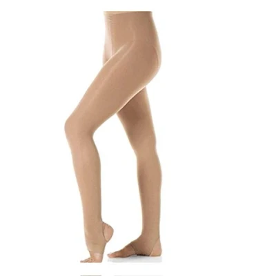 Image of Mytoptrendz® Girls Ballet Tights Soft Opaque Dance Ultra Shimmery Stirrup (LIGHT TOAST, Age 11 13 years)