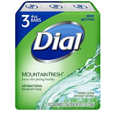 Image of Dial Antibacterial Deodorant Soap, Mountain Fresh, 4 Ounce, 9 Bars